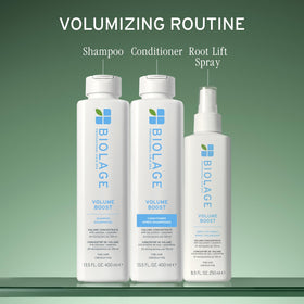 Hand holding the 13.5 fl oz Biolage bottle to show product size and scale