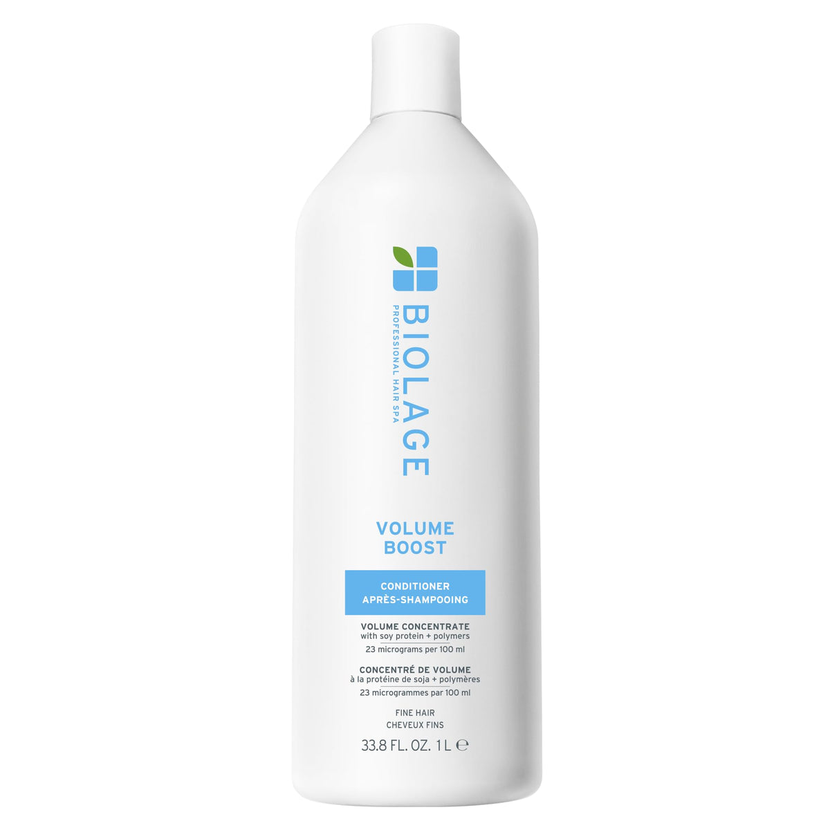 Biolage front bottle view showing label and volumizing benefit