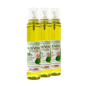 BioMiracle front packaging showing three cooling aloe mist bottles for quick hydration