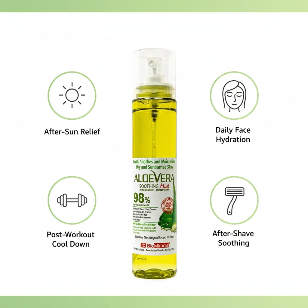 BioMiracle texture droplet highlighting aloe gel clarity and soothing hydration