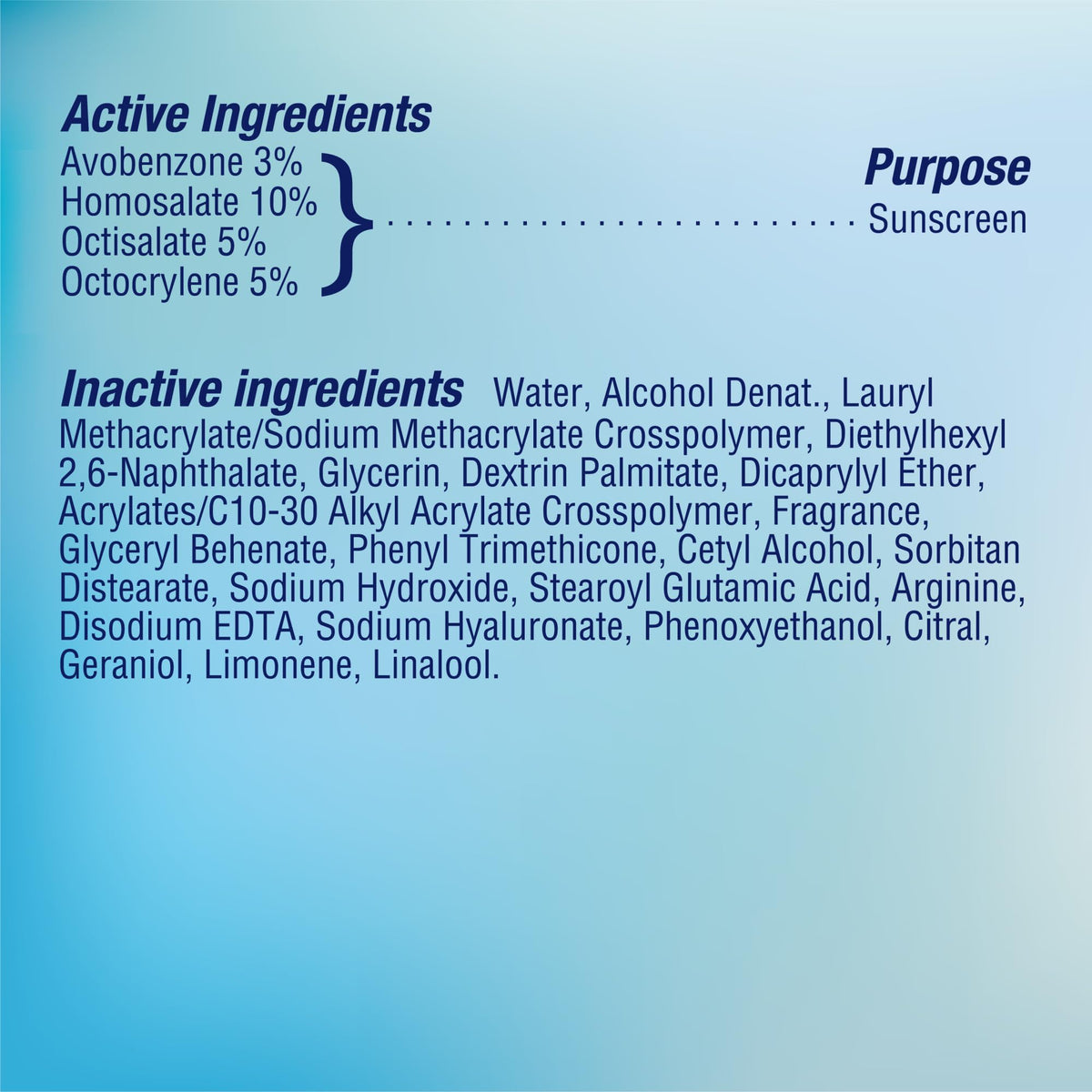 Biore label close-up showing SPF 50 and reef-safe ingredient benefit