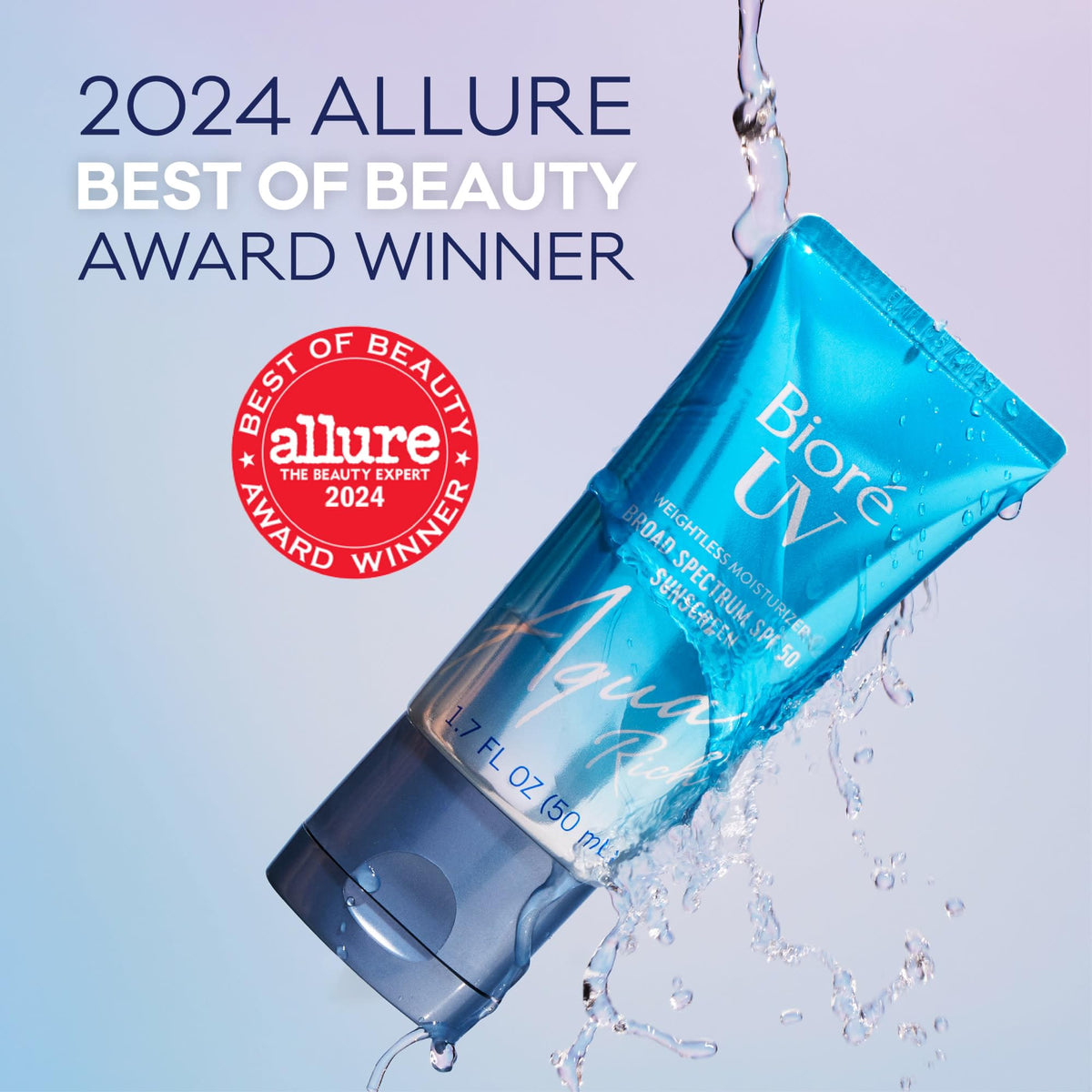 Biore close-up of texture highlighting lightweight hydration benefit