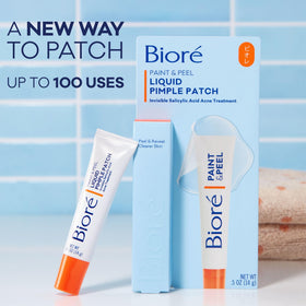 Bioré before and after treated blemish showing reduced redness