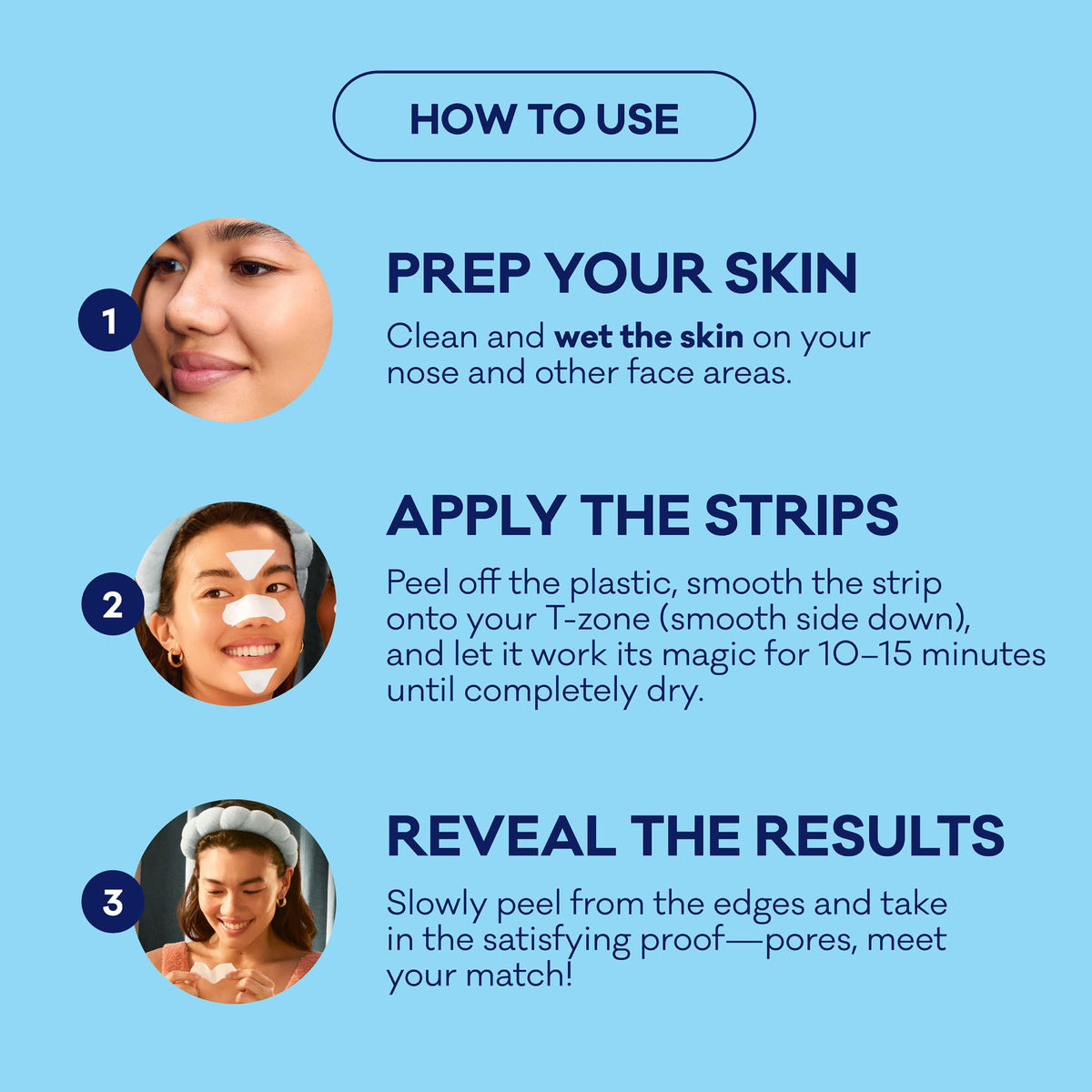 Bioré chin strip shown on chin highlighting targeted pore extraction