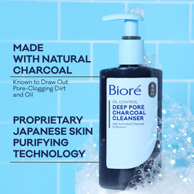 Bioré foam transformation in hands showing effective lathering