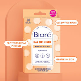 Biore patch applied to cheek protecting a whitehead and preventing picking