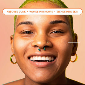Biore patch worn under makeup for discrete daytime blemish coverage
