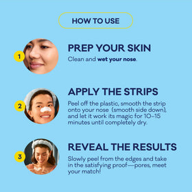 Bioré removed pore strip close detail showing extracted debris and cleaner pores