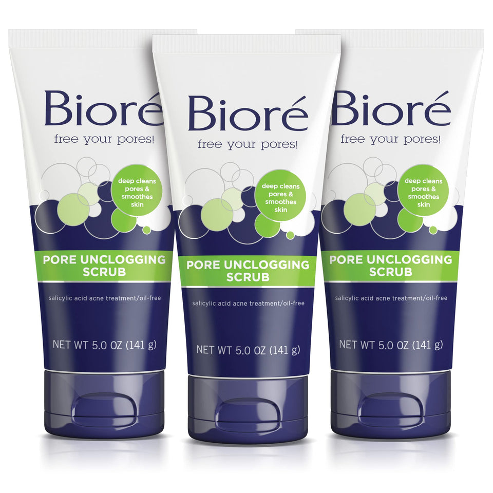 Bioré front packaging showing tubes and clear product benefit