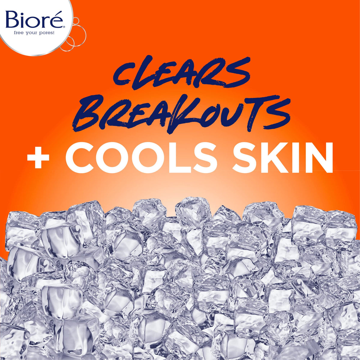 Bioré lather in hand showing gentle foam and refreshing cleanse
