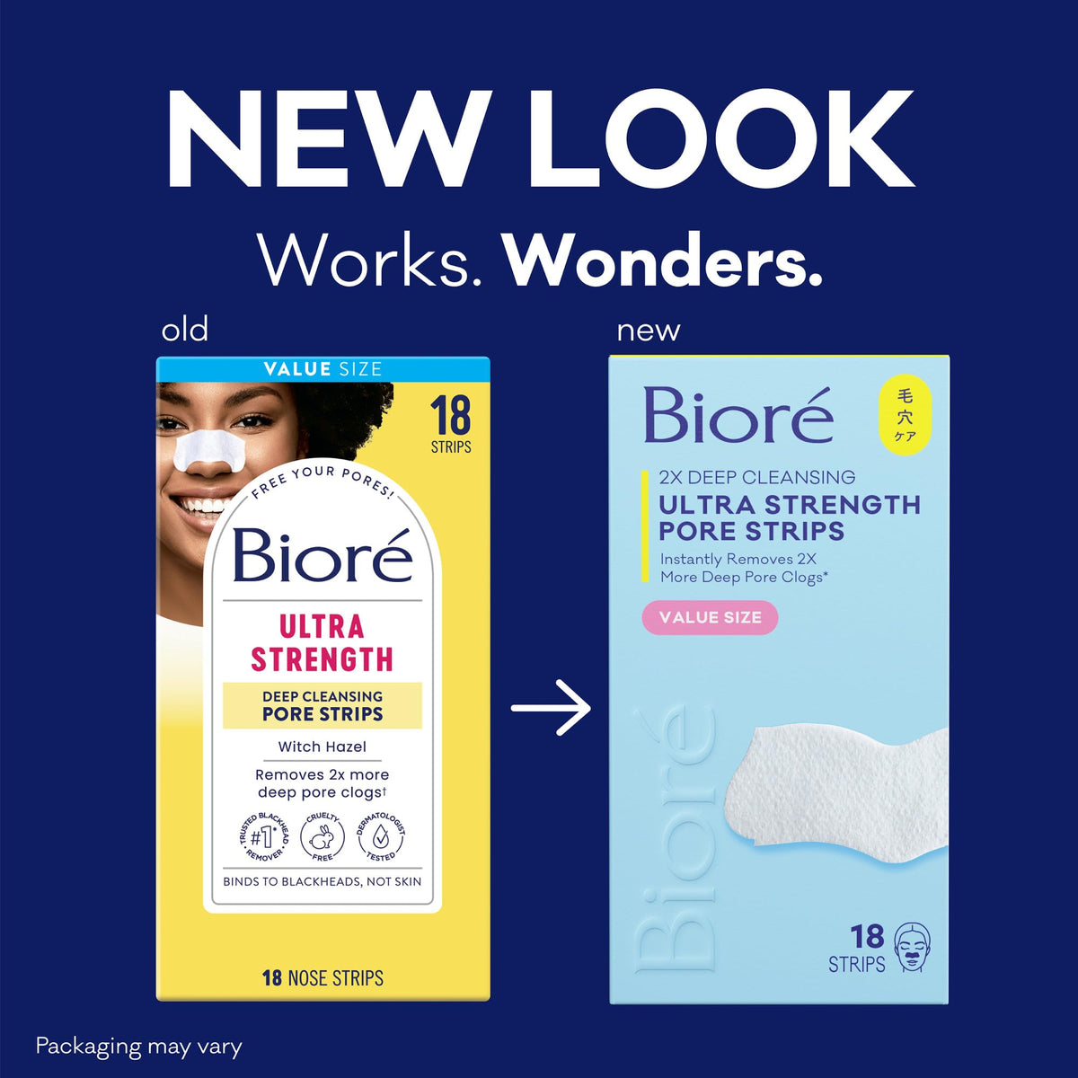 Bioré close-up of pore strip texture highlighting strong adhesive effectiveness