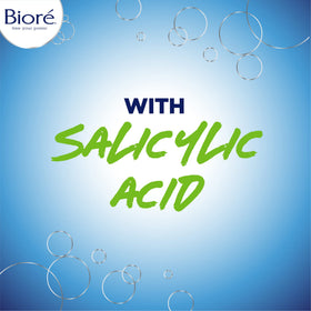 Bioré tube label close-up showing active salicylic acid ingredient