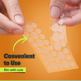 BIORICA close-up texture of thin hydrocolloid patch for discreet wear