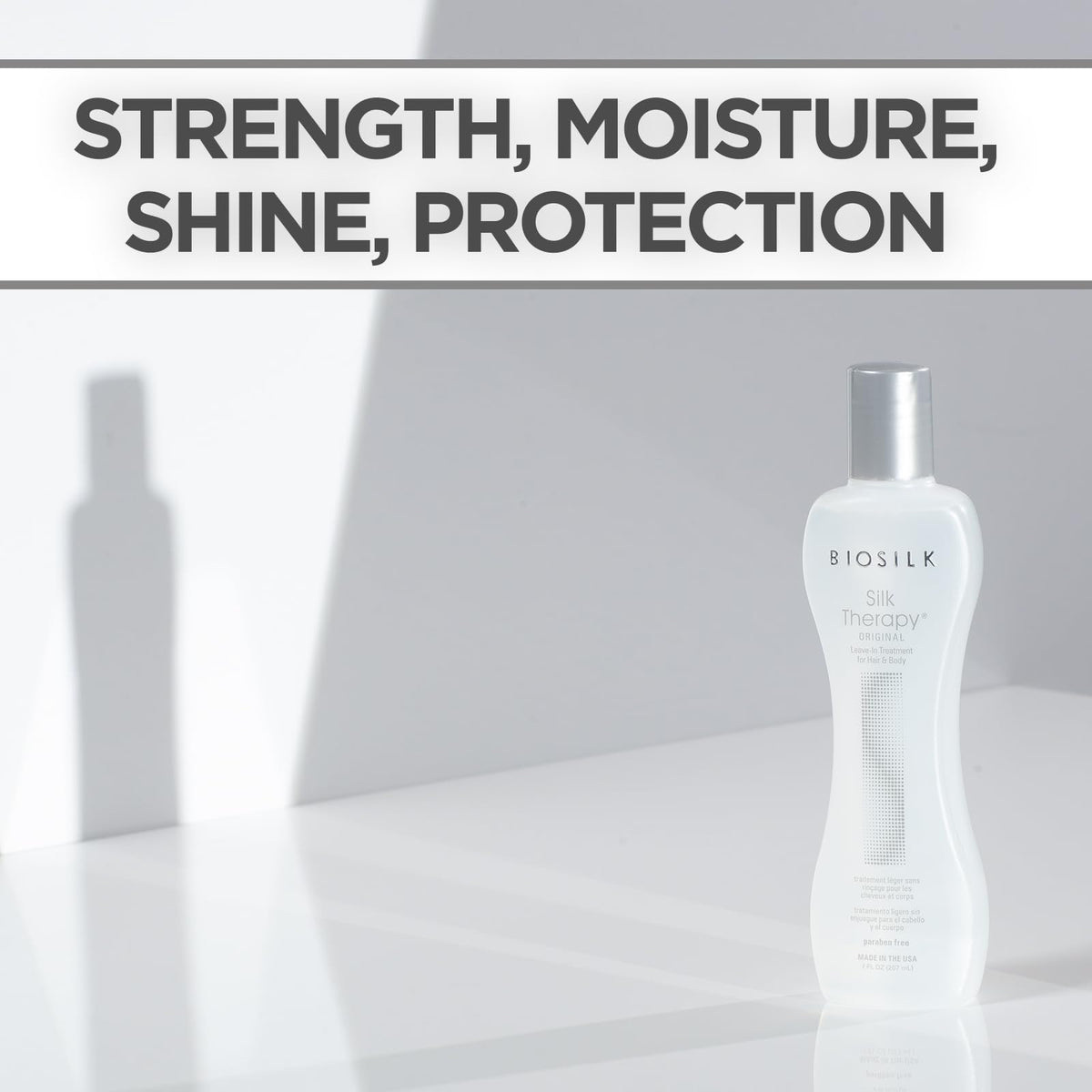 Applying BioSilk to hair ends for smoother styling and reduced frizz