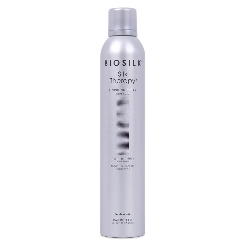 BioSilk front packaging showing product and brand, highlights strong hold benefit