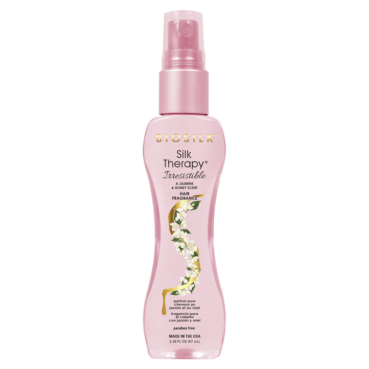 BioSilk front packaging of Irresistible 2.26 oz showing bottle and scent benefit