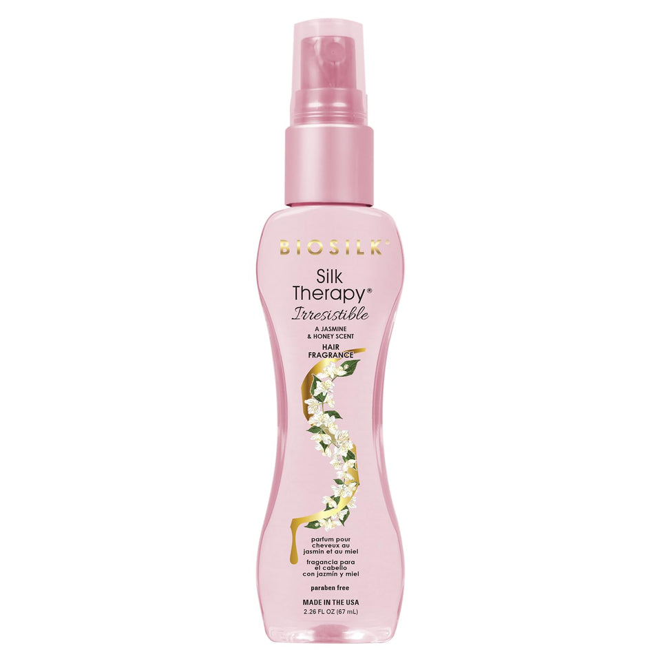 BioSilk front packaging of Irresistible 2.26 oz showing bottle and scent benefit