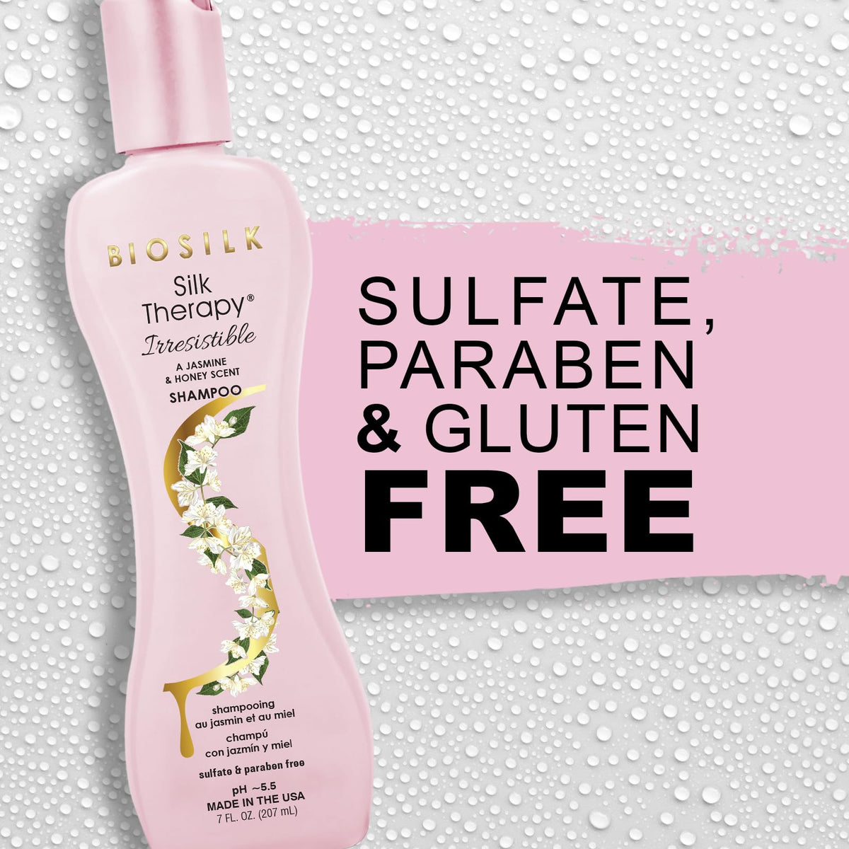 BioSilk silk protein texture closeup illustrating smoothing benefit