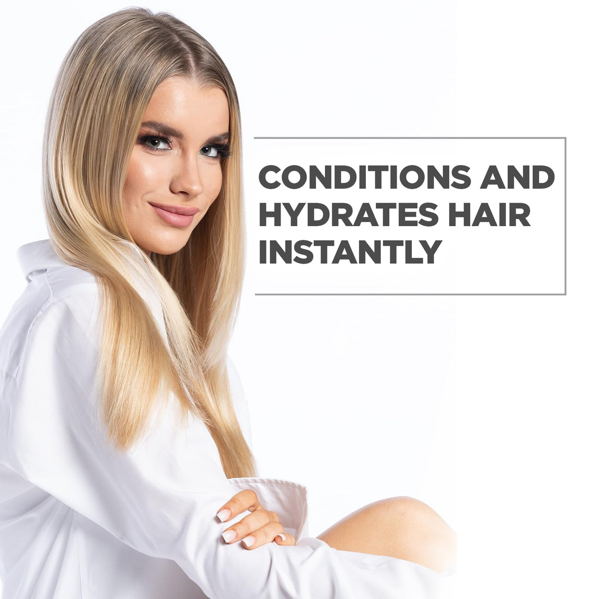 BioSilk Miracle 17 applied to curly hair demonstrating frizz control and curl definition benefit