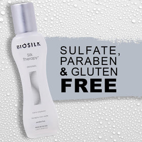 BioSilk bottle beside hand to show 2.26 oz travel-friendly size