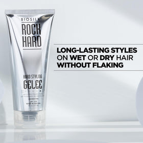 BioSilk finished dry hairstyle showing high shine and defined shape
