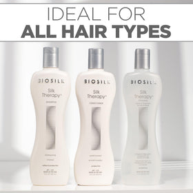 BioSilk serum dropper on hand demonstrating control and frizz smoothing