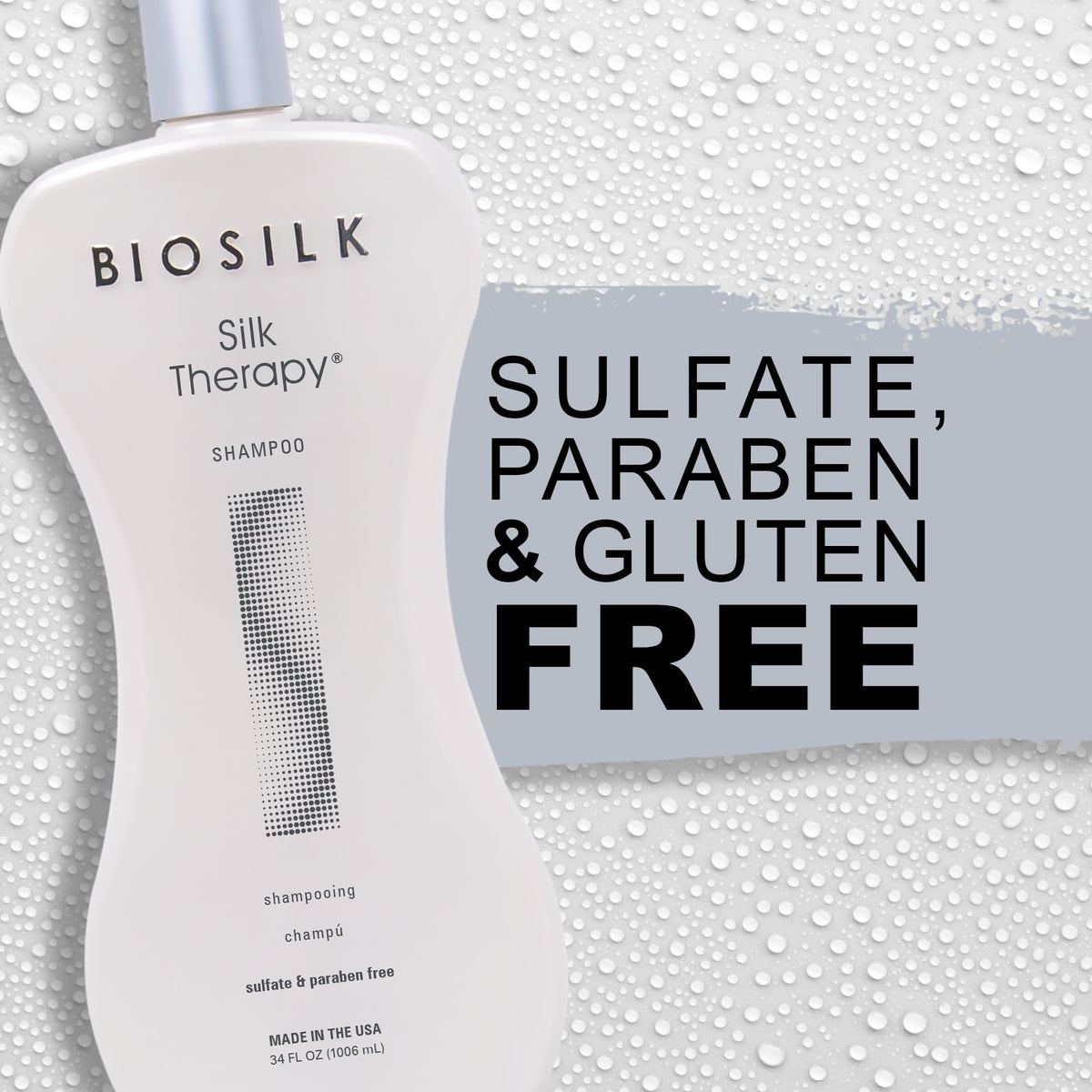 BioSilk bottle on bathroom shelf showcasing everyday salon-style routine benefit