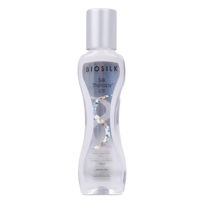 BioSilk front packaging showing lightweight leave-in bottle and benefits