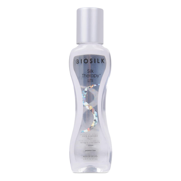 BioSilk front packaging showing lightweight leave-in bottle and benefits