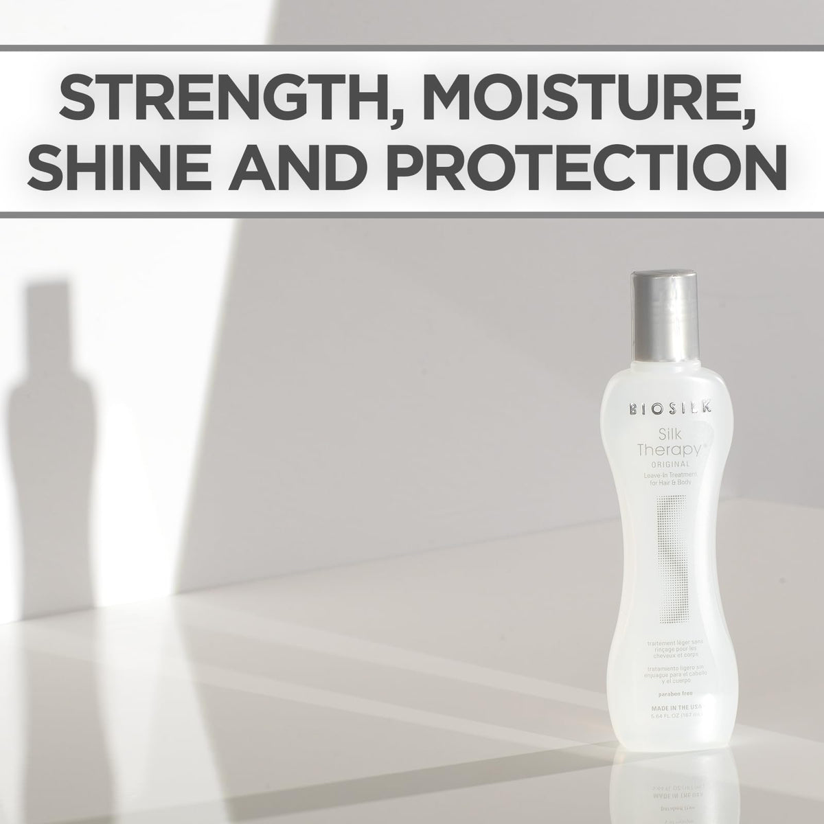 BioSilk applied on wet hair demonstrating detangling and manageability benefit