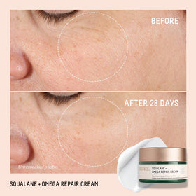BIOSSANCE cream texture closeup highlighting whipped, lightweight hydration