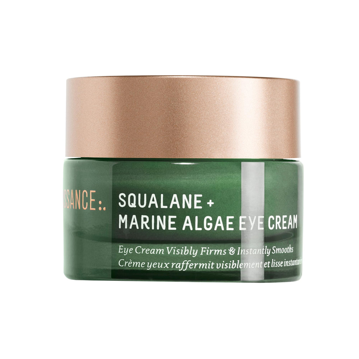 BIOSSANCE front jar showing product packaging and compact 0.5 oz size benefit