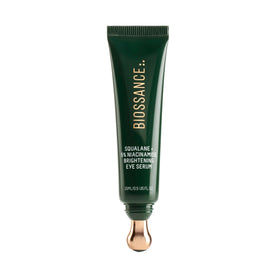 Biossance front bottle view showing elegant packaging and brightening benefits