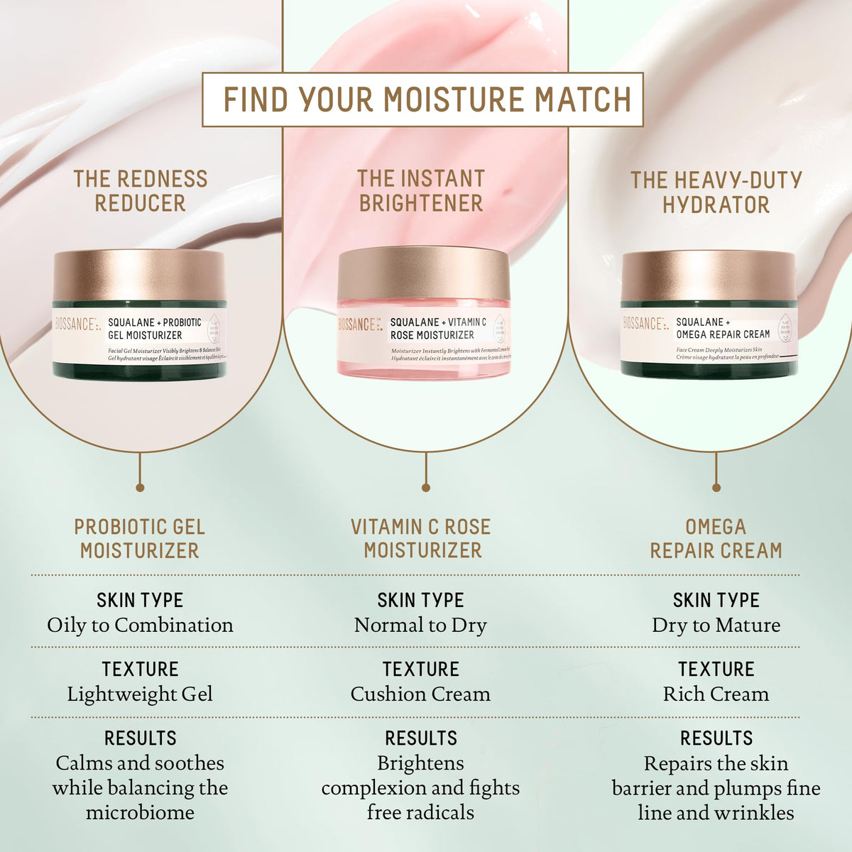 BIOSSANCE ingredient focus with acai highlighting plant-based lipid replenishment