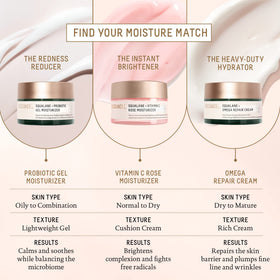 BIOSSANCE moisturizer being smoothed onto cheek to demonstrate smooth application and radiant effect