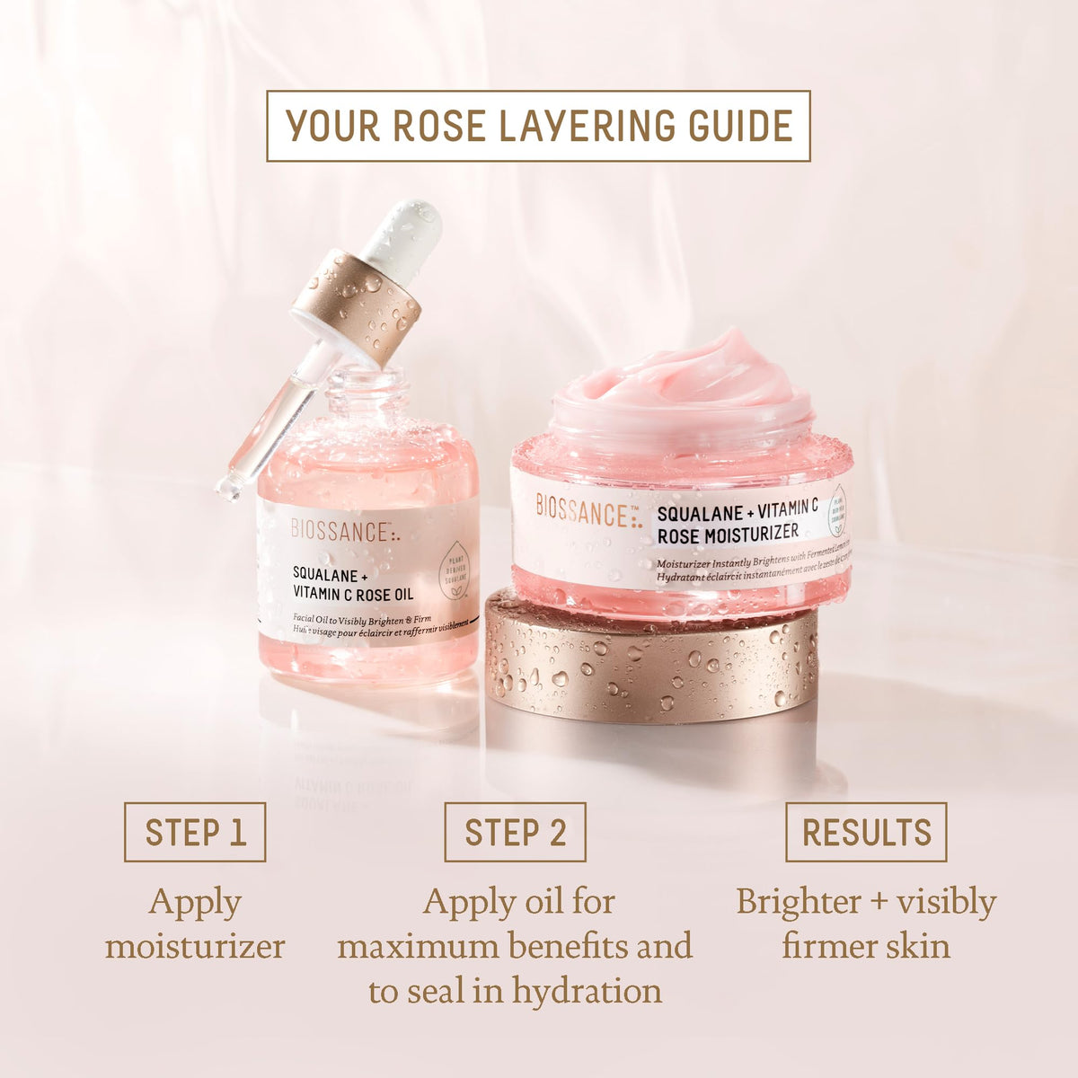 BIOSSANCE moisturizer on bathroom shelf styled for daily routine convenience and shelf-ready look