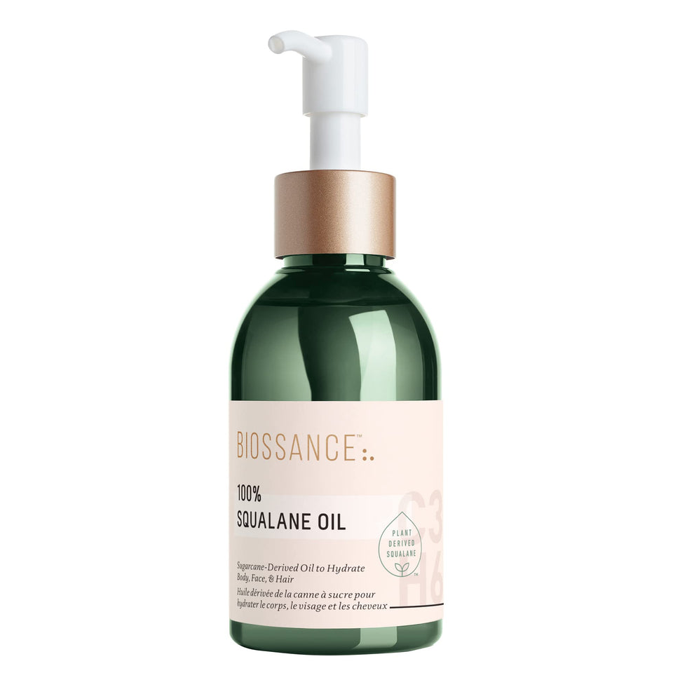 BIOSSANCE front packaging showing 3.3 oz bottle, clear design and eco-focus