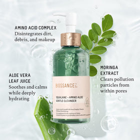BIOSSANCE close-up foam texture showing gentle lather and softening effect