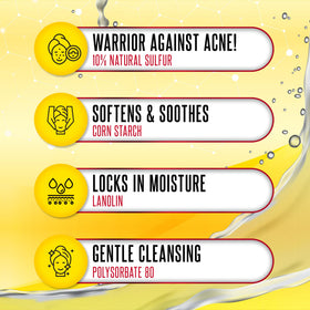 Biosulfur ingredient label detail showing 10% sulfur concentration benefit