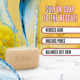 Biosulfur lather in hand demonstrating effective deep-cleaning action