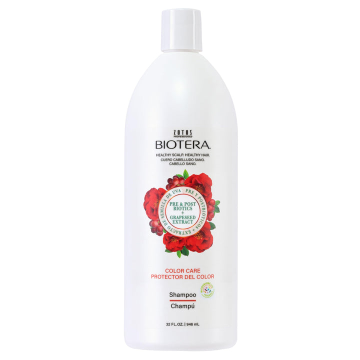 Biotera bottle front view showing label and color-care benefits