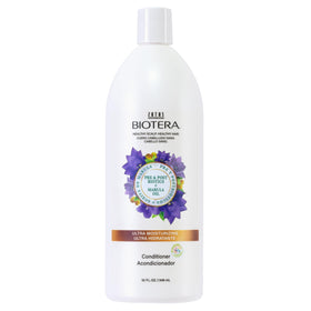 Biotera front bottle showing ultra moisturizing conditioner and benefits