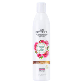 Biotera front packaging showing volumizing shampoo and size benefit