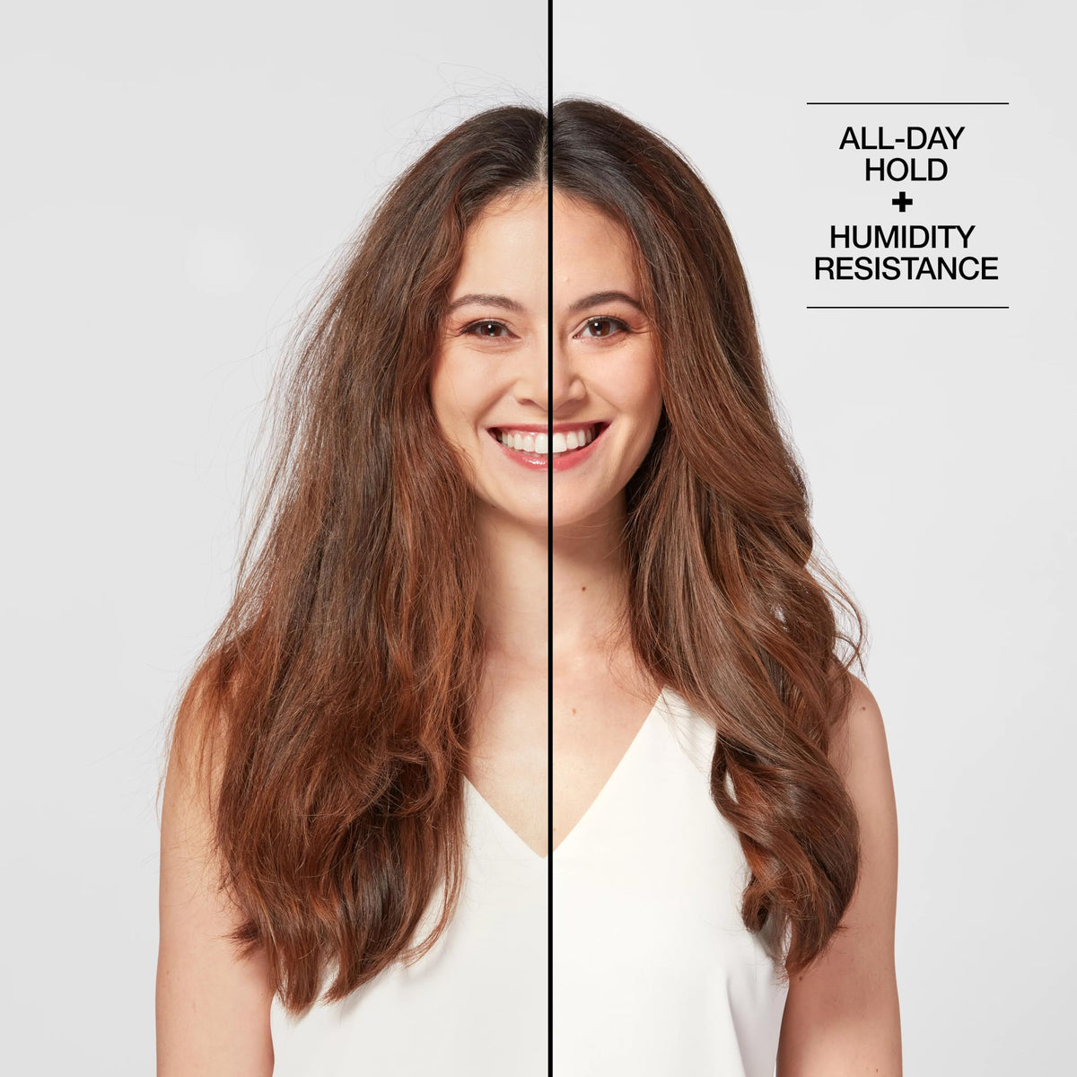 Model with long hair styled in an updo using Biotera for lasting hold and shine