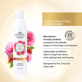 Biotera pump dispensing conditioner illustrating easy, controlled application