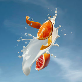Biotherm Lait Corporel recycled plastic bottle detail emphasizing eco benefit
