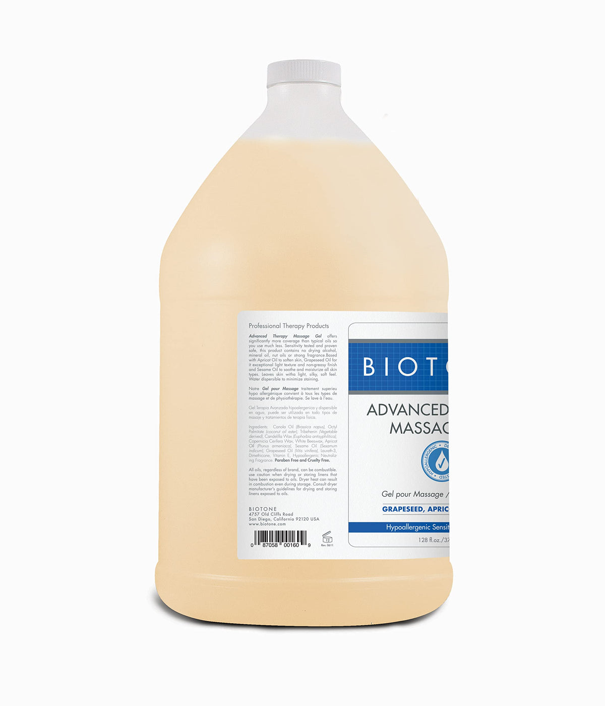 BIOTONE close-up gel texture demonstrating smooth glide and rich workability