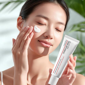 Birunwer before and after skin texture photo illustrating smoother complexion