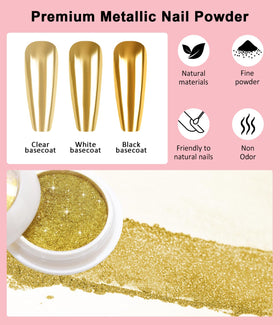 BISHENGYF scale and contents layout showing gel, powder, and tools for kit clarity benefit