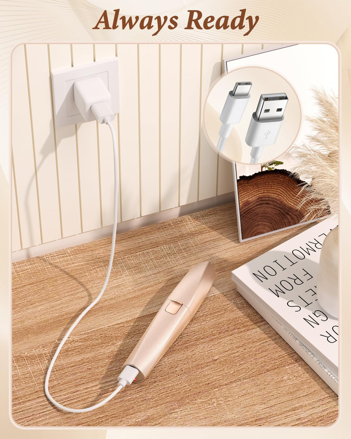 bissuuy LED light in use illuminating fine hairs for precise grooming